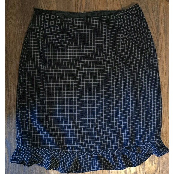 MICHELE Dresses & Skirts - Vintage 90s y2k‎ Ruffle Bow Skirt Beaded Black White Lining Michelle Petite 4P